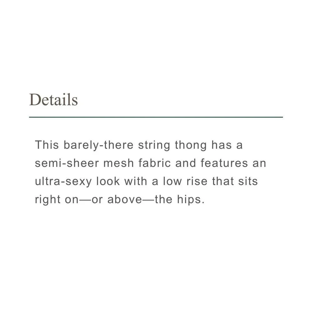New SKIMS Summer Mesh String Thong 4X